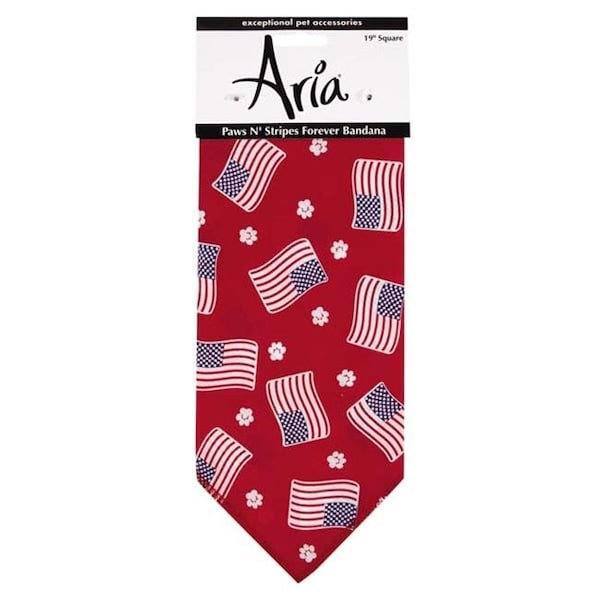 Aria North Aria North DT6248 83 Paws N Stripes Forever Bandana Red DT6248 83 - main
